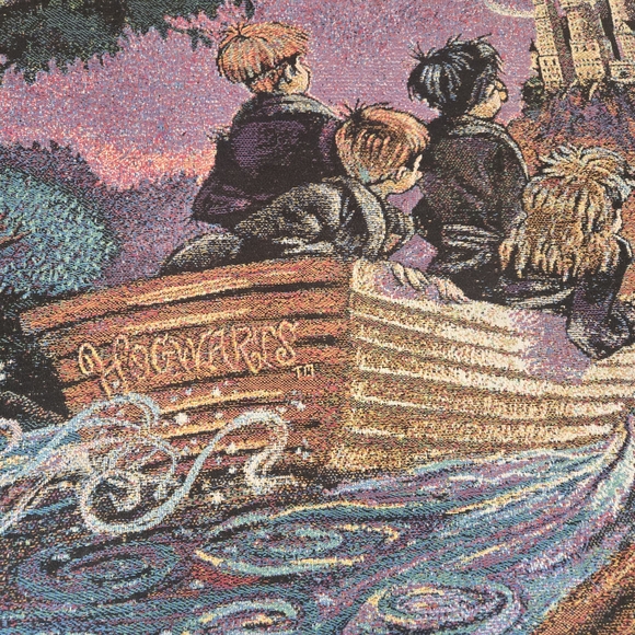 Vintage Harry Potter Tapestry/Throw with Purple and Blue Hues - Picture 3 of 6